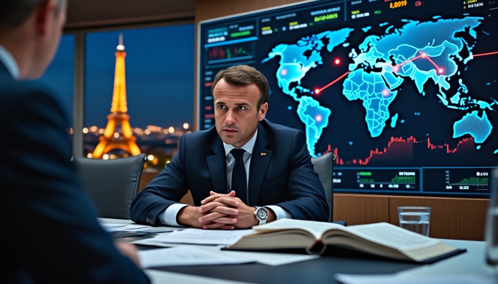 découvrez comment emmanuel macron envisage de suspendre les investissements vers les états-unis afin de réagir à la guerre commerciale actuelle. analyse des implications économiques et diplomatiques de cette décision stratégique.