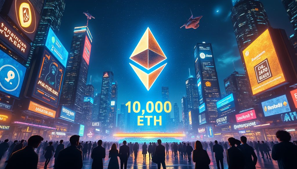 la fondation ethereum annonce la vente de 10 000 eth afin de financer la recherche, octroyer des subventions et soutenir diverses initiatives caritatives au sein de l'écosystème blockchain.
